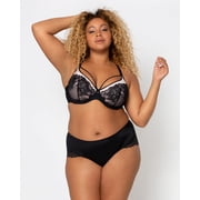 Curvy Couture Womens Tulip Lace Convertible Cage Bra Style-1267