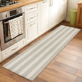 thumbnail image 3 of Grey Striped Kitchen Runner Rug 2x6 Washable Runners for Hallway Non Slip Beige Vintage Classic Abstract Stripes Large Area Rug Indoor Floor Carpet for Bathroom Laundry Entryway Bedroom Living Room, 3 of 9
