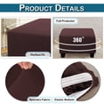 thumbnail image 4 of CHOK 2024 Lapalife Stretch Ottoman Covers Square Ottoman Slipcovers Footstool Cover (L  Gray), 4 of 6