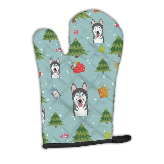 Carolines Treasures BB5007OVMT Christmas Alaskan Malamute Oven Mitt Large multicolor