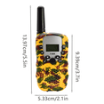 thumbnail image 4 of walkie talkie para niños, pantalla LCD, radio bidireccional con botones, intercomunicador para niños, juguete EU 446MHz, camuflaje amarillo 1 par Inevent EL001087-03B, 4 of 7