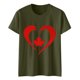 thumbnail image 1 of Camisas de Manga Corta para las Mujeres Impresión de Manga Corta Cuello Redondo, Camisa Casual de Poliéster para las Mujeres, Lavado de Manos, 1 of 8