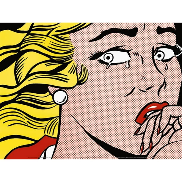 Crying Girl C 1963 Art Print By Roy Lichtenstein 16x12 Walmart Com Walmart Com
