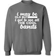 thumbnail image 2 of OXI Crewneck Sweatshirt - The Cool Bands, Basic Casual Sweatshirts for Men's and Women Fleece Sweatshirt Long Sleeve - Graphite Heather 3X-Large, 2 of 2