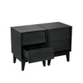 thumbnail image 6 of Glavbiku Mid Century Nightstand Set of 2,2 Beveled Drawers Bedside Table for Bedroom,Black,Adult, 6 of 12