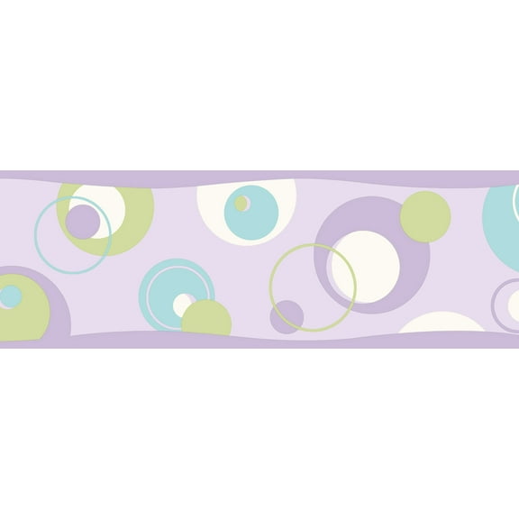 Chesapeake Wobbles Purple Geometric Toss Border