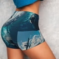 thumbnail image 4 of Logiee Airplane Shark Print Women's Biker Shorts,Workout Gym Shorts,Scrunch Shorts,Tummy Control Hidden Scrunch Running Yoga Shorts-Large, 4 of 8