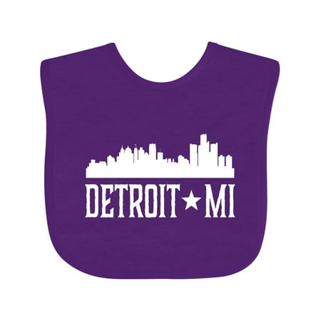 

Inktastic Detroit Michigan Skyline MI Cities Gift Baby Boy or Baby Girl Bib