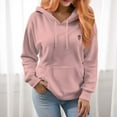 thumbnail image 4 of Women's 330 Gram Hoodie Kangaroo Pouch-Rose Flower, 4 of 10