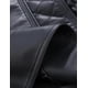 thumbnail image 5 of Chaqueta de cuero Giolshon Faux Short para mujer, color negro, talla L, 5 of 9