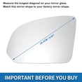 thumbnail image 2 of Reemplazo de vidrio del espejo calefaccionado del lado izquierdo Unique Bargains para Volvo XC40 2017-2021, 2 of 6