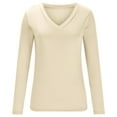 thumbnail image 2 of Aloohaidyvio Womens Long Sleeve Tops Crew Neck Slim Fitted Shirts Y2K Basic Casual Blouses, 2 of 7