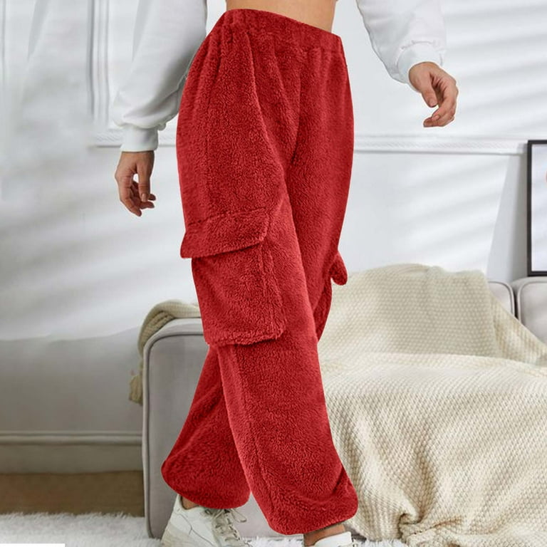 Women Winter Thick Leggings Warm XMAS Christmas Pants Casual Full