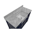 thumbnail image 4 of Zelda 48" Farmhouse Bathroom Vanity with Royal Blue Cabinet and Carrara Marble Top, 4 of 6