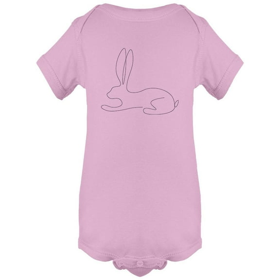 Easter Bunny Line Drawing   Bodysuit Infant -Image by Shutterstock,  12 Months