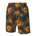 thumbnail image 5 of Kdxio Sunflowers Pattern Mens Casual Shorts - Drawstring Summer Beach Sports Shorts for Men, 5 of 9