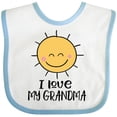 thumbnail image 3 of Inktastic Grandma's Sunshine | I Love My Grandma Boys or Girls Baby Bib, 3 of 4