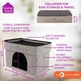 thumbnail image 4 of Precious Tails HomeBase Rectangular 2-Tier Collapsible Pet Cat Cave Bed, Item Weight 4 lb, 4 of 8