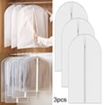 thumbnail image 2 of Clean Moth Proof Garment Bags Breathable Clear Full Zipper Bags for Clothes Storage, 2 of 7