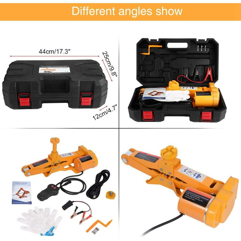 EOTVIA Electric Auto Jack, 3Ton 12V DC Automotive Car Electric Jack
