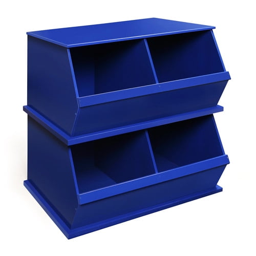 Badger Basket - Stackable Two-Bin Storage Cubby, Multiple Colors