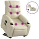 thumbnail image 3 of Sillón de masaje VidaXL Electric Lift & Recline Cream, 3 of 9