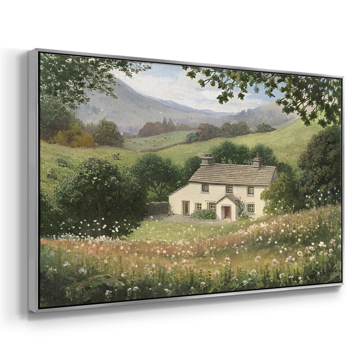 Vintage Landscape-CCXLVIII By Wexford Home Framed in Silver Wood Gallery Wrapped Canvas 17 in. x 25 in.