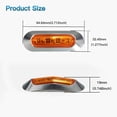 thumbnail image 5 of 10 luces indicadoras laterales de 4 LED, color ámbar, CC de 12 V a 24 V, para luces de gálibo delanteras y traseras, para coche, autobús, camión, remolque, barco, cubierta, cortesía., 5 of 5