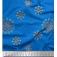 thumbnail image 1 of Soimoi Poly Georgette Fabric Mandala Ethnic Printed Craft Fabric by The Yard 52 Inch Wide, 1 of 3