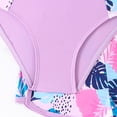 thumbnail image 6 of Eltusu Girls Tankini Swimsuit, 2 Pieces Elastic Waist Sleeveless Printed Tops with Shorts Purple Size 10-11T, 6 of 8