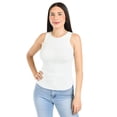 thumbnail image 1 of Blusa de canalé sin mangas /Juvenil, 0282 (Blanco) blanco M, 1 of 4