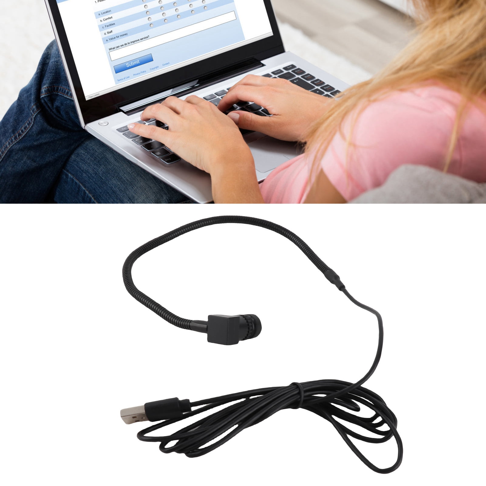 Center Webcam, Built in Microphone Middle Screen Webcam FHD 1080P USB Plug  for Laptop