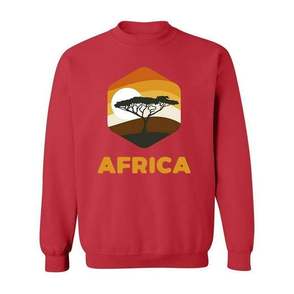 Africa Tree And Quote Sketch Sweatshirt Men -Image by Shutterstock, Male Large