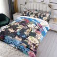 thumbnail image 3 of Exorcista Azul Conjunto de sábanas temático, trío de piezas, cómodo y amigable con la piel, diseño único, regalo de decoración para el hogar para familiares, amigos y fans, 90 cm * 190 cm, 3 of 6
