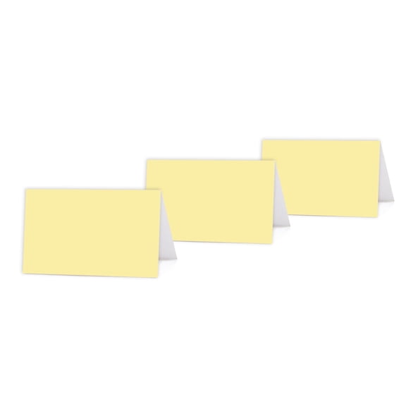 Koyal Wholesale Light Yellow Table Tent Printable Place Cards, 20-Pack for Events