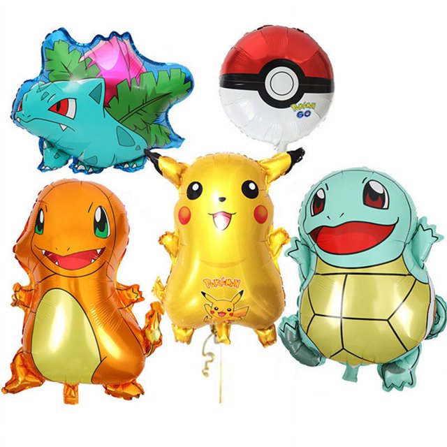 New Pink Pokemon Birthday Decorations Pikachu Party Tableware Balloons Plates Napkin Backdrop Decor Balloons For Boys Party