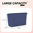 thumbnail image 3 of Deep Blue And White Dots Handbag Purse Tote Organizer Zipper Closure Cosmetic Pouch Bag For Travelling, 3 of 7
