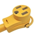 thumbnail image 3 of Parkworld 62107 Generator/Shore Power 125V 50A Twist Lock Plug NEMA SS1-50P to 14-50R RV Receptacle (Yellow, 1.5FT), 3 of 4