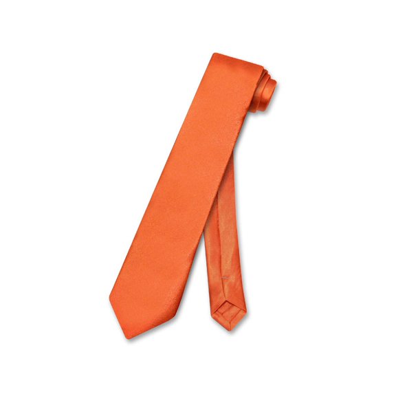 Biagio BOY'S NeckTie Solid BURNT ORANGE Color Youth Neck Tie
