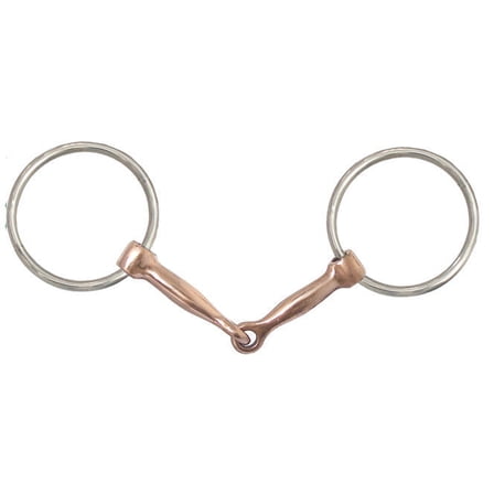 AJ Tack Copper Mouth Loose Ring Snaffle Bit