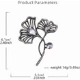 thumbnail image 6 of Rhinestone Ginkgo Leaf Brooch Pin for Women Men Black Plated Elegant Teardrop Crystal Birthstone Leaves Brooches Lapel Pins Vintage Halloween Fall Holiday Dress Accessories Jewelry Gift, 6 of 6