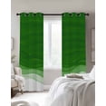 thumbnail image 3 of Ombre Green Waves Blackout Curtains, Light Blocking Print Window Curtains, Abstract Art Gradient Modern Thermal Insulated Window Drapes for Living Room Kitchen Cafe 2 Panels, 104"W x 52"L, 3 of 9