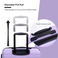 thumbnail image 5 of 3 Piece Luggage Sets,ABS Lightweight Suitcase with Two Hooks,Suitcases with Wheels TSA Lock,20/24/28,Lavender purple, 5 of 7