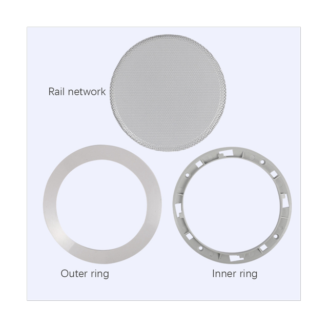 2X Ceiling Speaker Grille, 4-Inch Ceiling Embedded Audio Speaker Grille(Silver)