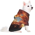 thumbnail image 2 of Fotbe Red And Gray Flame Fox Sudadera con Estampado para Perros Pequeños – Suéter con Capucha para Mascotas, Tela Suave de Forro Polar con Bolsillo-Large, 2 of 7