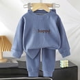 thumbnail image 2 of Gubotare Toddler Pajamas Boys Long Sleeve Toddler Boys' Footless Pajama Set Long Sleeve & Pants 2T 3T (Dark Blue,2-3 Years), 2 of 5