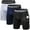 Black+Navy+White, variant on LANBAOSI 3 Pack Men Compression Shorts with Pocket Athletic Running Workout Underwear Size M
