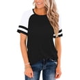 thumbnail image 4 of Femmes Chemise à Manches Courtes Col Rond Dames T-Shirt Top - Dames T-Shirt Décontracté Femmes Lâches Chemise à Manches Courtes - Femmes Manches Courtes Top T-Shirts Col Rond Chemisier Décontracté Mignon pour les Femmes Filles, 4 of 7