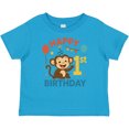 thumbnail image 3 of Inktastic Happy 1st Birthday Monkey Party Theme Boys or Girls Baby T-Shirt, 3 of 5