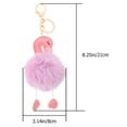 thumbnail image 2 of FELTECHELECTR 3 llaveros de peluche de flamenco, suaves y esponjosos, para colgar (blanco, rosa y morado), 2 of 6